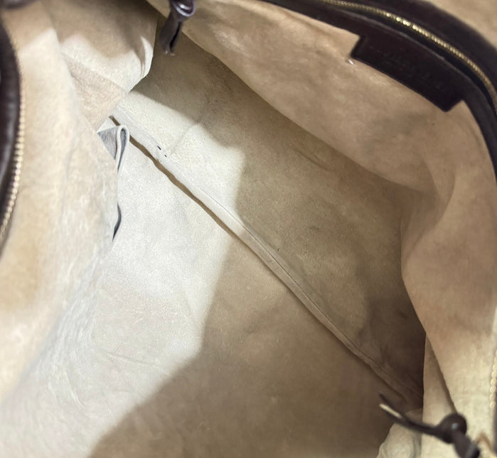 Sold Bottega Veneta Hobo Bag Large Dark Brown Lambskin leather