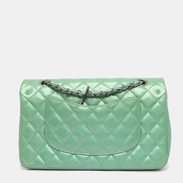 Sold Chanel Classic Flap Medium Mint Green Patent Leather 2012-2013