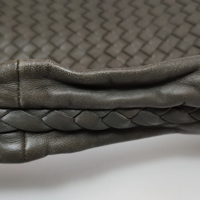 Bottega Veneta Hobo Bag Lambskin leather Grey Medium 40cm