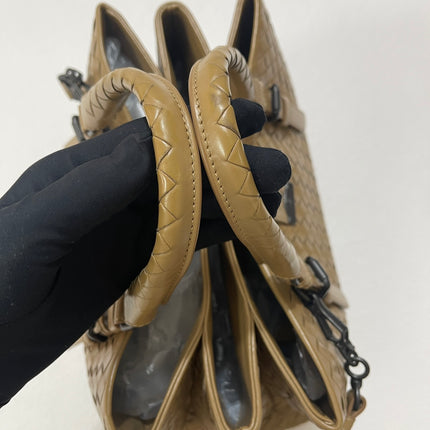 Bottega Veneta Roma Intrecciato Nappa Leather Beige Light Brown Small 30cm