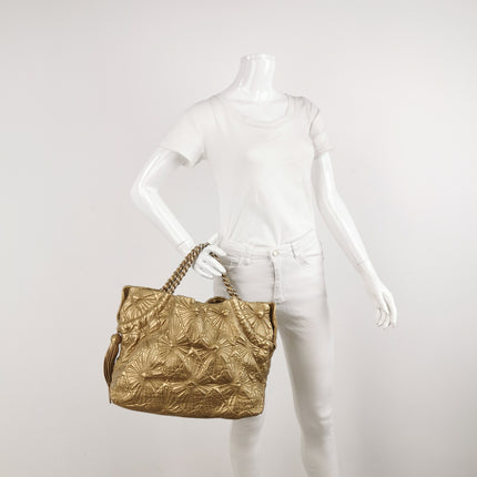 Chanel Paris Venice Ca D’Oro Large Gold Leather Tote with Engraving