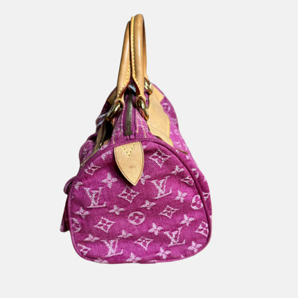 Louis Vuitton Denim Neo Speedy Boston Bag Pink
