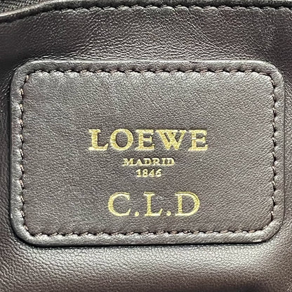 Loewe Amazona 23 in Burgundy Lambskin Leather and Shearling with Strap