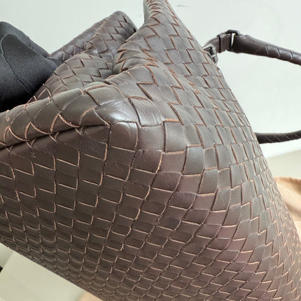 Bottega Veneta Roma Large Intrecciato Nappa Leather Dark Brown 35cm