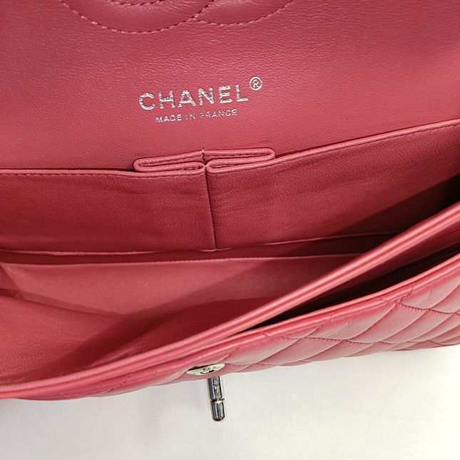 Chanel Timeless Classic Flap Medium Pink Lambskin Leather Gold Hardware