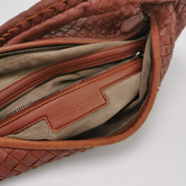 Bottega Veneta Hobo Bag Lambskin leather Brick Red 47cm