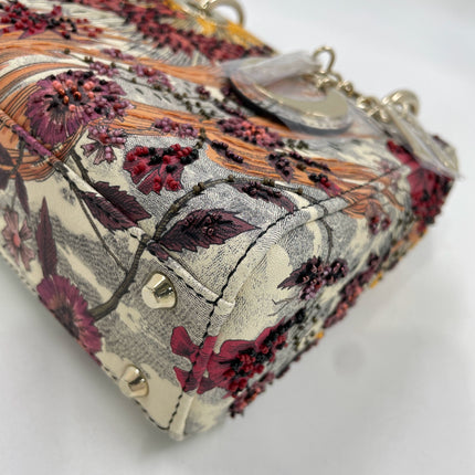 Lady Dior Mini Embroidered Phoenix Cloth Multicolor Handbag