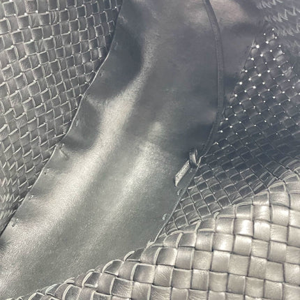 Bottega Veneta Cabat Large Intreccio Leather Tote Bag Black 40cm