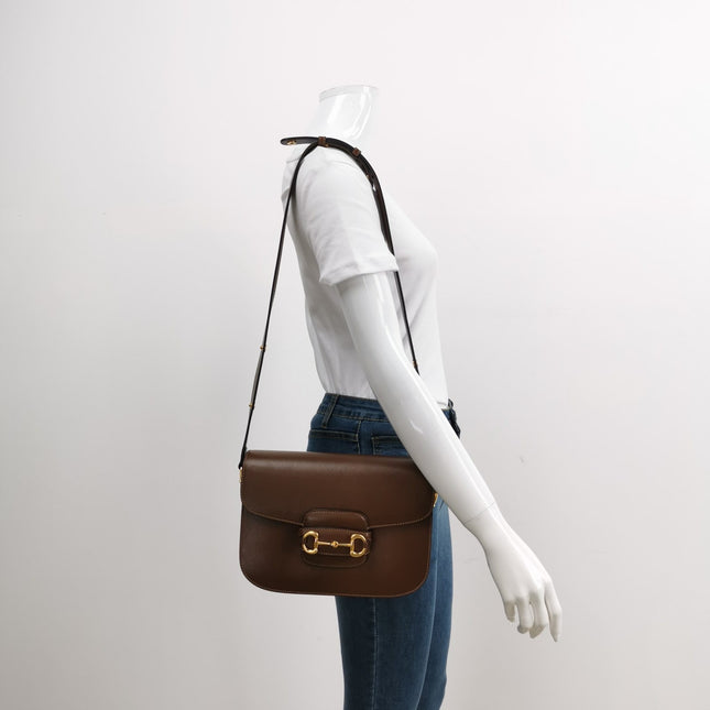 Sold Gucci 1955 Horsebit Shoulder Bag Caramel Brown Small Leather