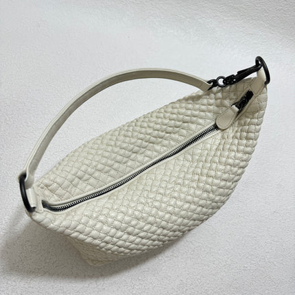 Bottega Veneta Sloane Padded Shoulder Bag White Small 25cm