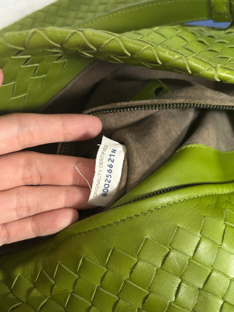 Bottega Veneta Garda Avocado Green Intrecciato Nappa Leather Large 33cm