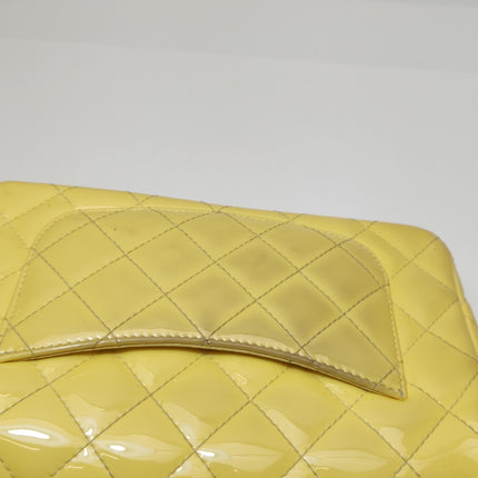 Chanel Classic Flap Rectangular Mini Yellow Patent Leather Silver HW, 2014-2015