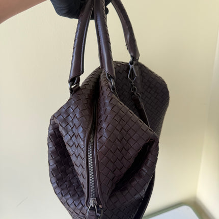 Bottega Veneta Maxi Convertible Tote Dark Chocolate Brown Leather