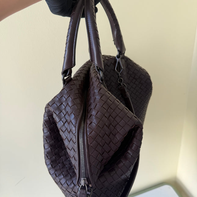 Bottega Veneta Maxi Convertible Tote Dark Chocolate Brown Leather