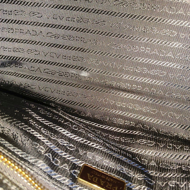 Prada Bonnie Medium Soft Lux Brown Shiny Calfskin Leather Shoulder Bag