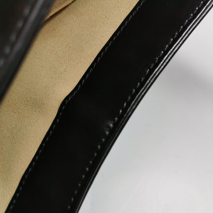 Gucci Jackie 1961 Black Leather Bag Small With Long Strap