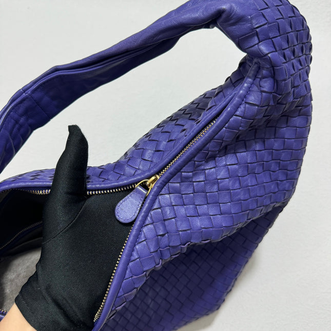 Sold Bottega Veneta Hobo Bag Large Purple Leather 50cm
