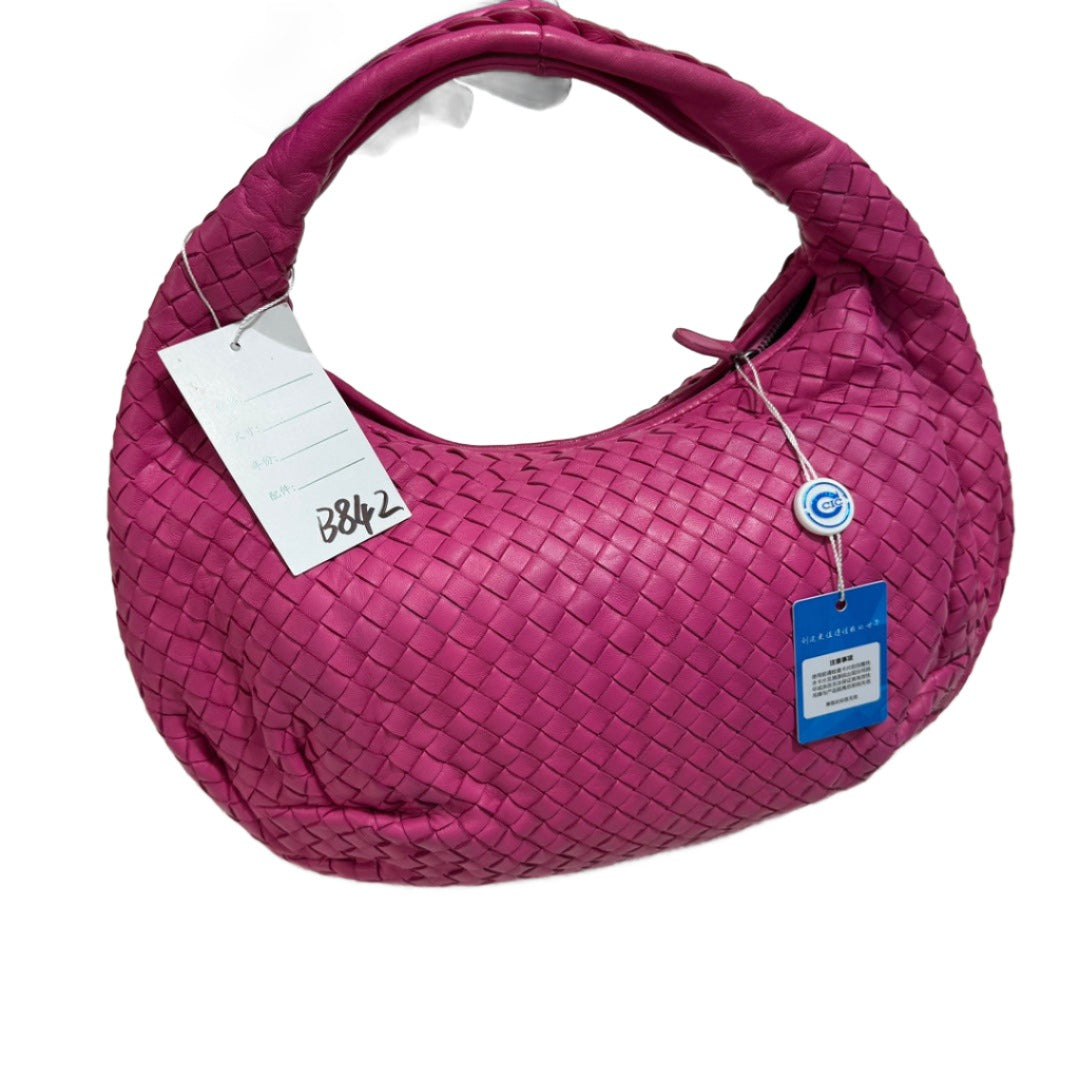 Bottega Veneta Belly Hobo Intrecciato Fuchsia Pink Nappa Leather Medium 40cm