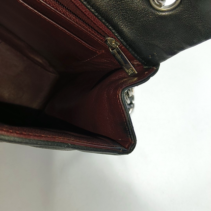 Chanel Classic Flap Jumbo Black Lambskin Leather Single Flap with Silver Hardware