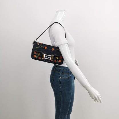 Sold Fendi Baguette Denim with Floral Beads 25 Anniversary Special Collection