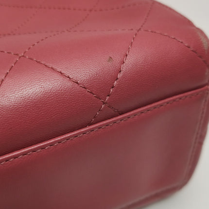 Chanel Kelly Vintage Top Handle Bag Lambskin Leather 24k Gold Hardware