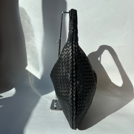 Bottega Veneta Veneta Hobo Maxi Black Leather 51cm