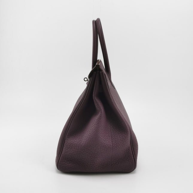 Hermès Birkin 35 Torillon Clemence Leather N5 Cassis Violet Palladium Hardware 2011