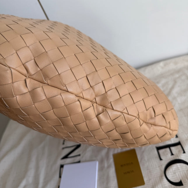Bottega Veneta Jodie Small Lambskin Leather Beige Oats 36cm