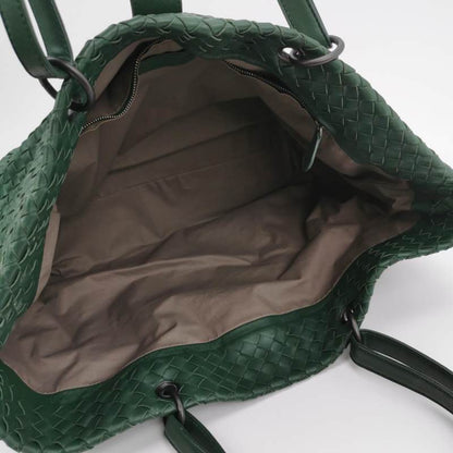 Bottega Veneta Roma Tote Intrecciato Lambskin Leather Dark Green 40cm