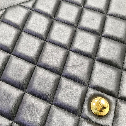 Chanel Classic Flap Maxi 2009 Black Lambskin Leather Single Flap with Gold Hardware