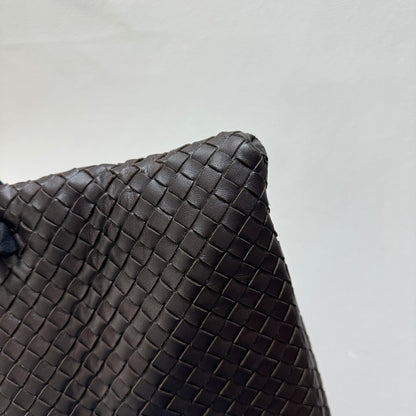 Sold Bottega Veneta Maxi Convertible Tote Bag Dark Chocolate Brown Leather Two-way Carry 50cm