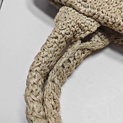 Prada Canape Straw Tote Beige Top Handle Bag