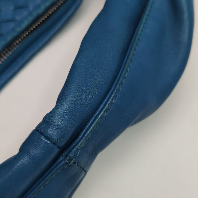 Bottega Veneta Belly Hobo Intrecciato Blue Navy Leather Maxi 50cm