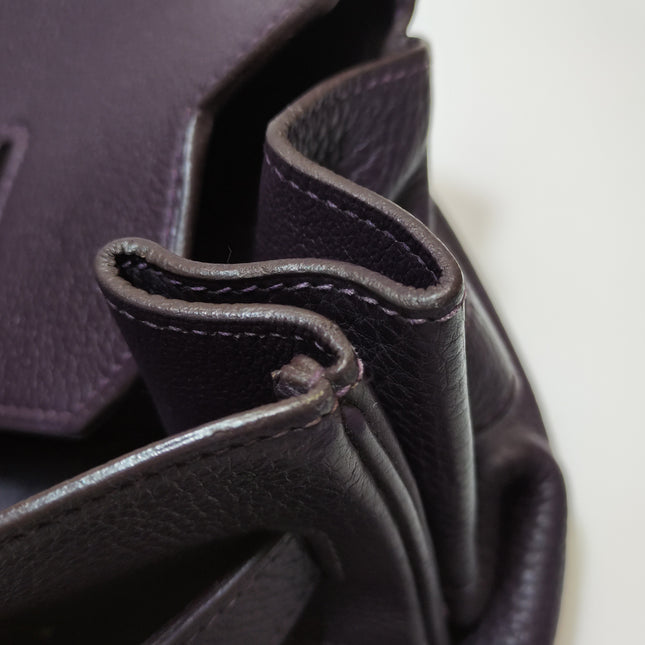 Hermes Shoulder Birkin 42 Togo Leather 59 Raisin Purple Palladium Hardware 2006