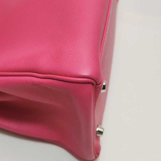 Hermes Kelly 32 Retourne E5 Rose Tyrien Pink Epsom Leather Palladium Hardware 2011