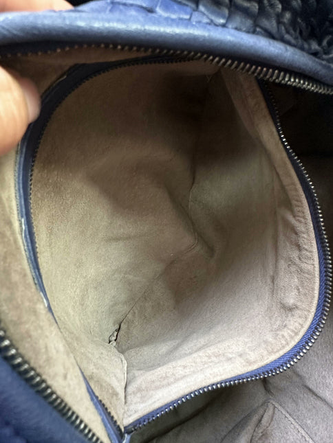 Bottega Veneta Belly Hobo Intrecciato Leather Navy Large 45