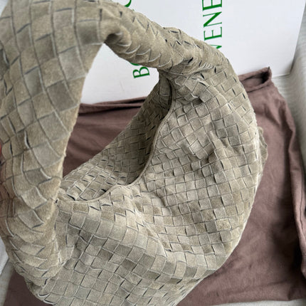 Bottega Veneta Hop Large Grey Suede Leather Hobo Bag 54cm