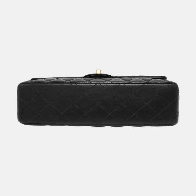 Chanel Timeless Classic Flap Medium Black Lambskin Leather Gold Hardware