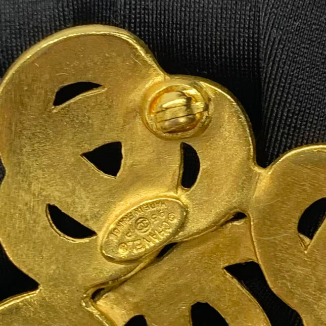 Chanel Coco Mark Vintage Gold CC Logo Brooch, 1997