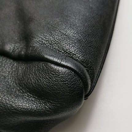 Fendi Peekaboo Large Black Calfskin Leather Glitter Beaded Zucca Interior