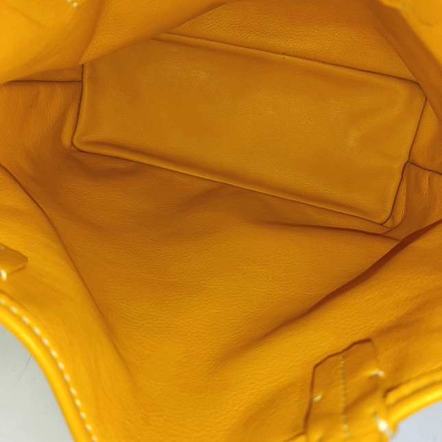 Goyard Anjou Mini Tote Yellow French Bulldog Reversible Leather