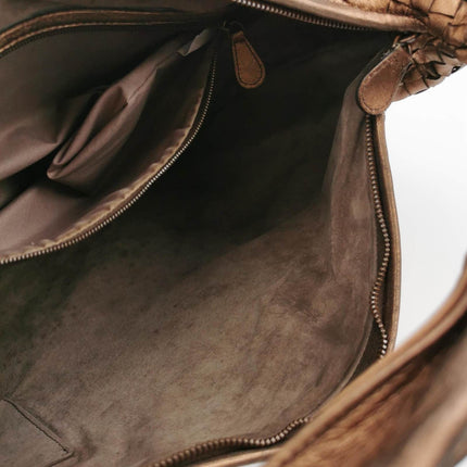 Sold Bottega Veneta Veneta Hobo Large Metallic Copper Leather 46cm