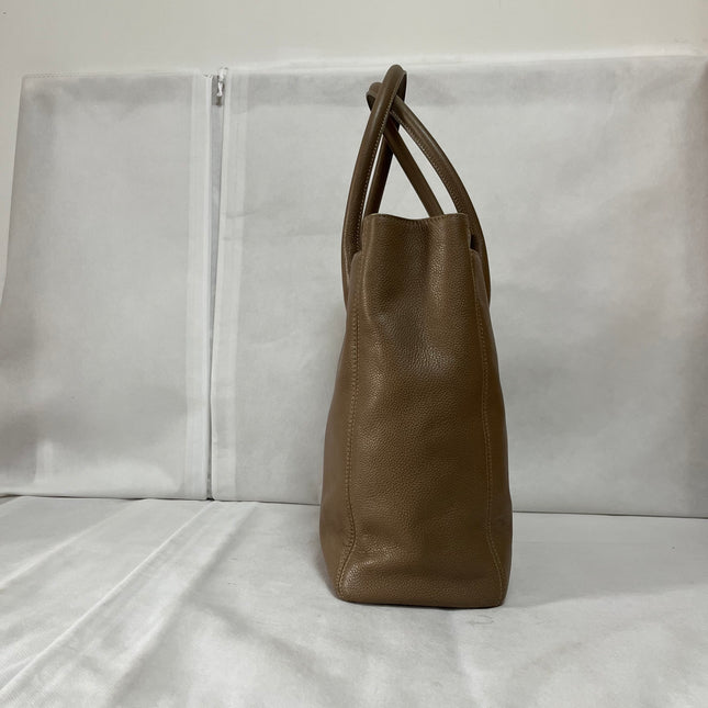 Chanel Cerf Executive Tall Brown Leather Handbag 30cm
