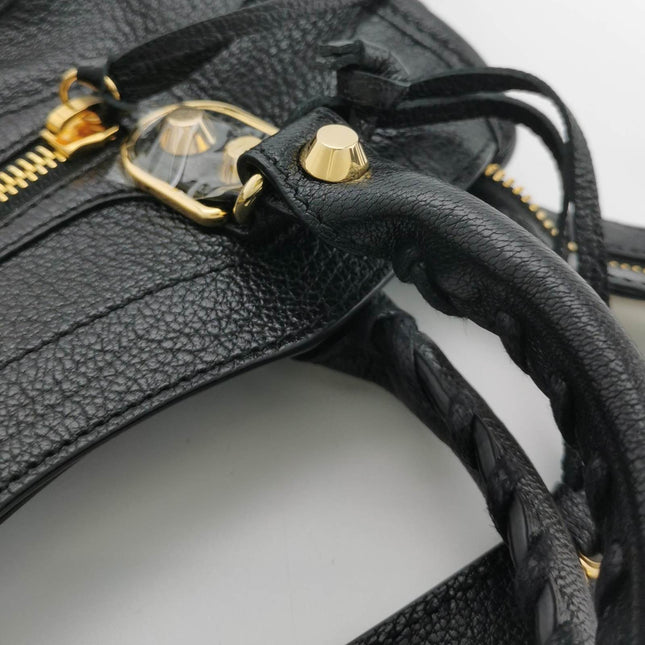 Sold Balenciaga City Bag Black with Gold hardware Mini Crossbody Bag