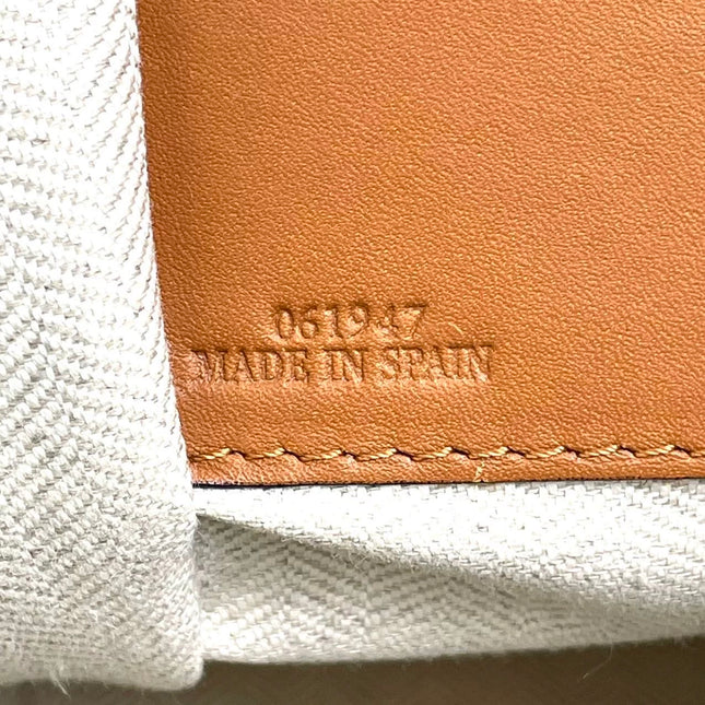 Loewe Hammock Mini Brown Leather Raffia Top Handle Crossbody Bag