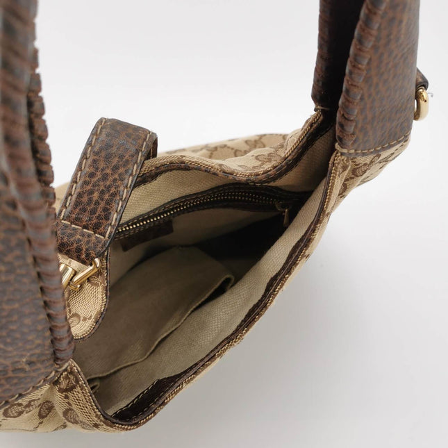 Sold Gucci Jackie 1961 Soft Medium Monogram Canvas and Leather Bag