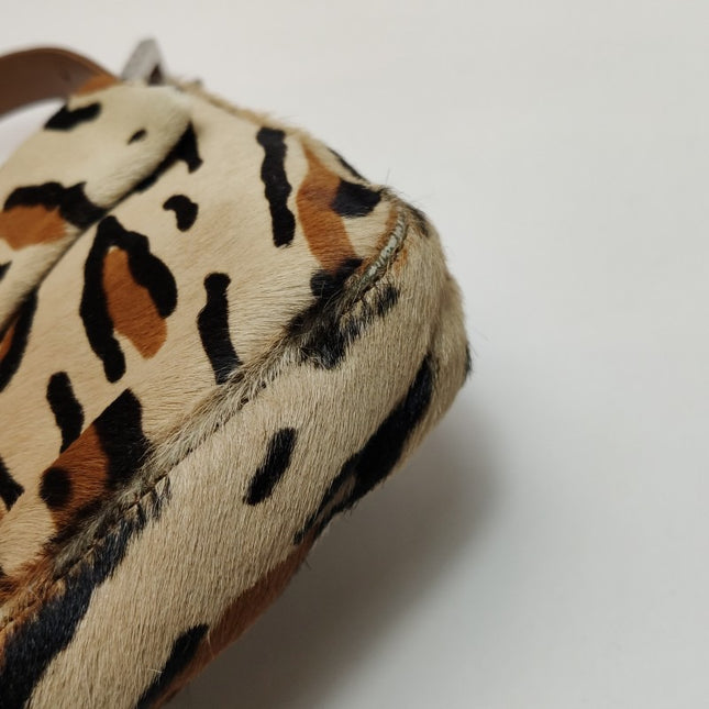 Fendi Baguette Pony hair in leopard print Brown