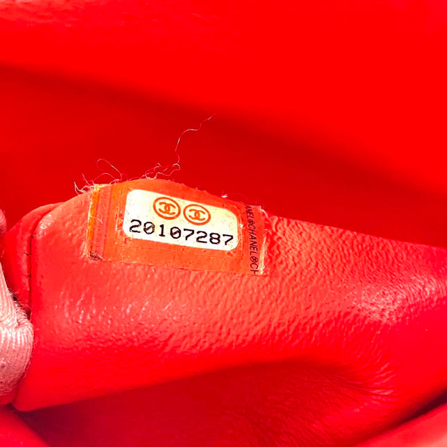 Chanel Classic Flap Medium Coral Orange Velvet Silver Hardware