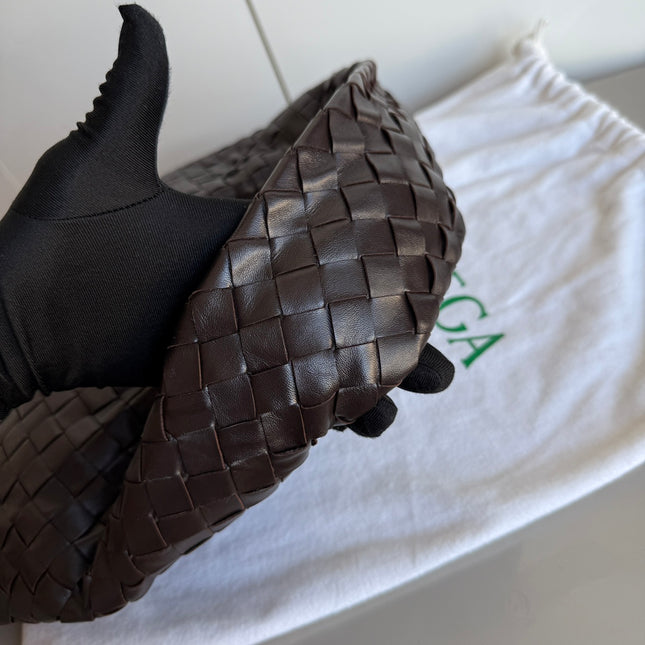 Bottega Veneta Hop Hobo Small Leather Chocolate Brown