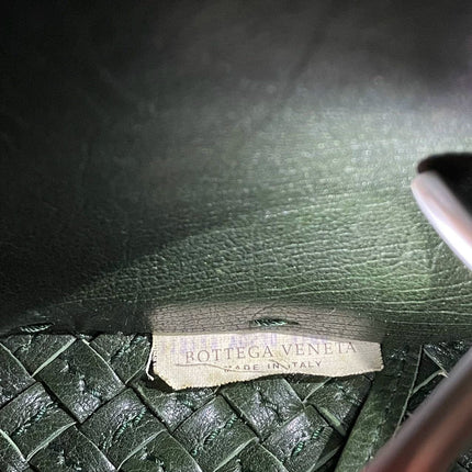 Bottega Veneta Cabat Tote Dark Green Intreccio Leather 45cm